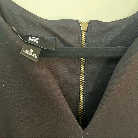 Iz Byer Juniors size 9 black and tan dress with pockets - Picture 6 of 8